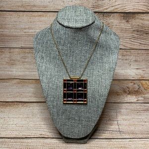 Kate Spade Vintage RARE “Lewitt Square” Pendant Necklace